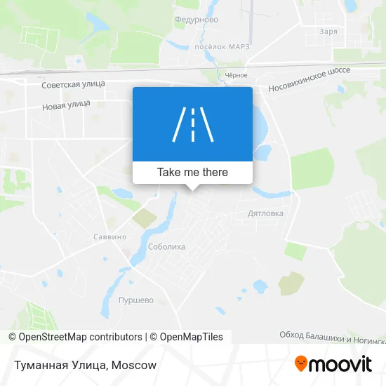 Туманная Улица map