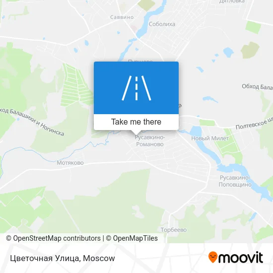 Цветочная Улица map