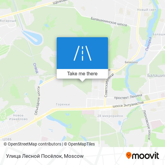 Улица Лесной Посёлок map