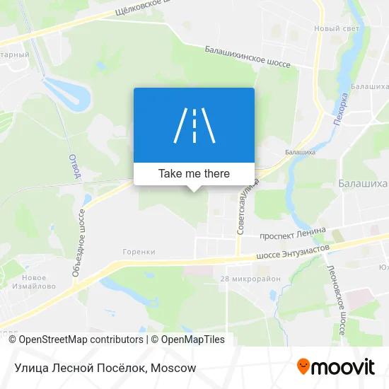 Улица Лесной Посёлок map