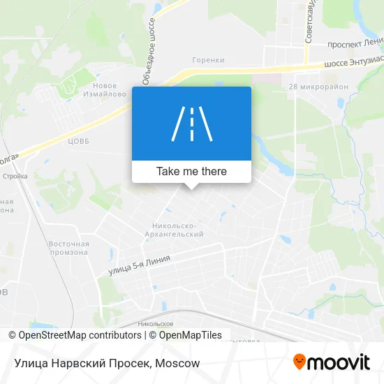 Улица Нарвский Просек map