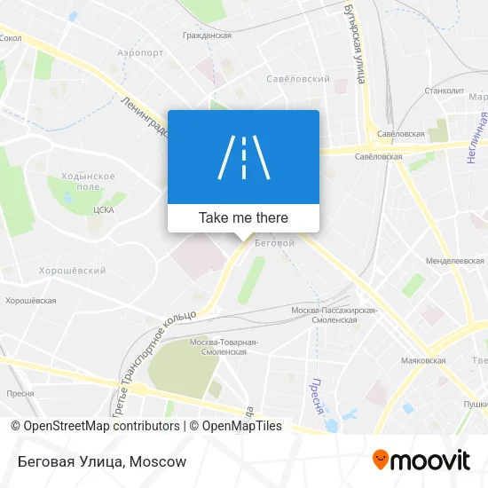 Беговая Улица map