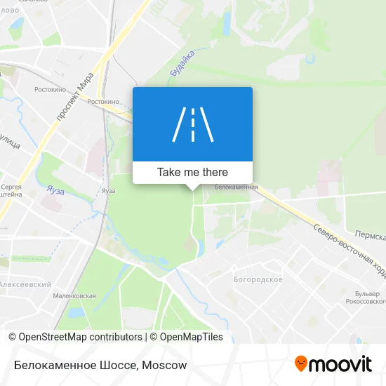 Белокаменное Шоссе map