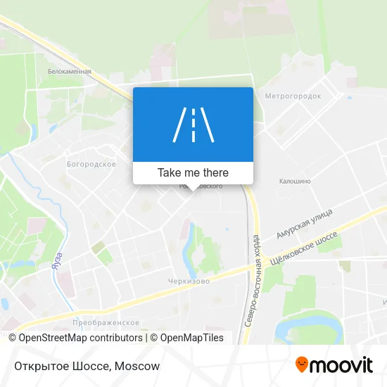 Открытое Шоссе map