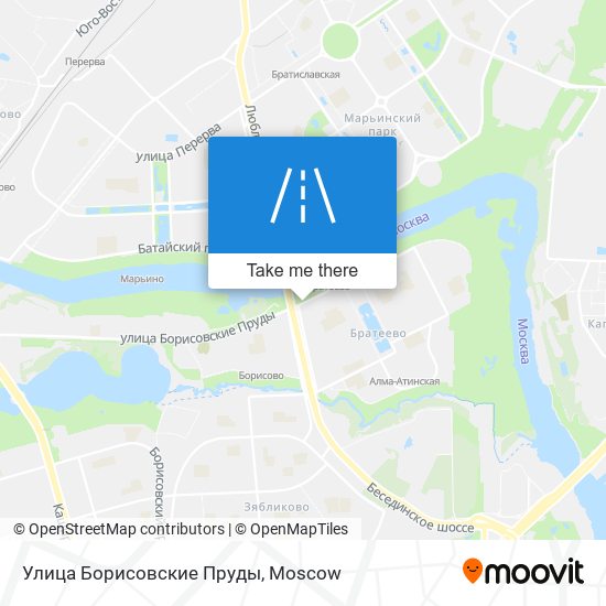 Улица Борисовские Пруды map