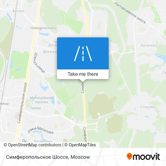 Симферопольское Шоссе map