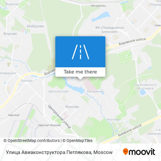 Улица Авиаконструктора Петлякова map