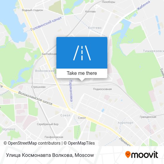 Улица Космонавта Волкова map