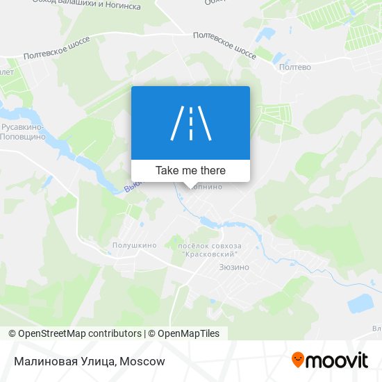 Малиновая Улица map