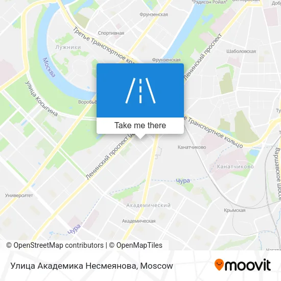 Улица Академика Несмеянова map