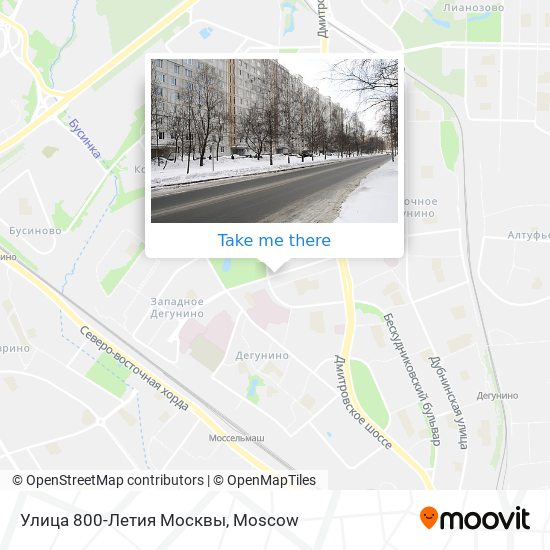 Улица 800-Летия Москвы map