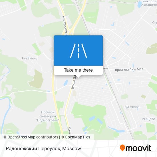 Радонежский Переулок map