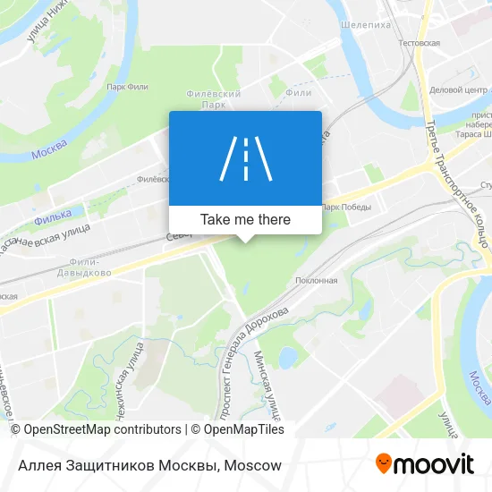 Аллея Защитников Москвы map