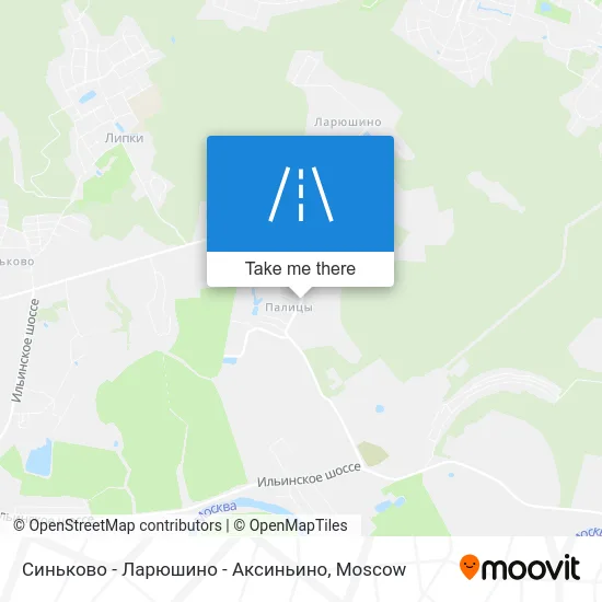 Синьково - Ларюшино - Аксиньино map