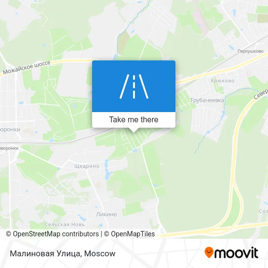 Малиновая Улица map