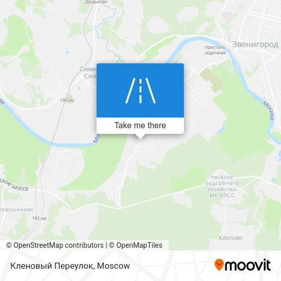 Кленовый Переулок map