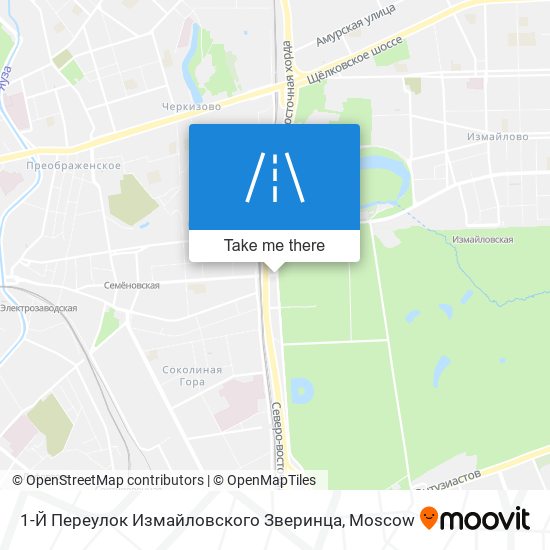 1-Й Переулок Измайловского Зверинца map