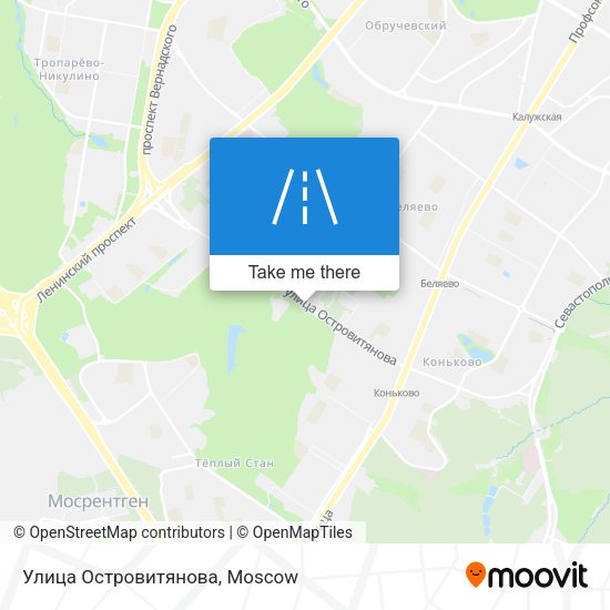 Улица Островитянова map