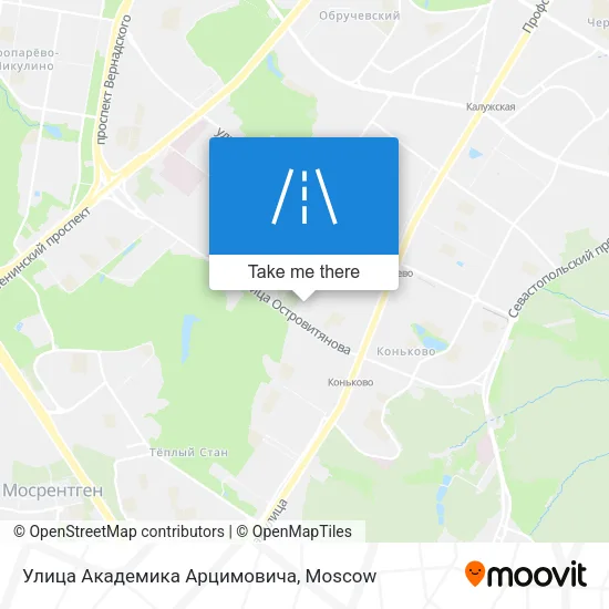 Улица Академика Арцимовича map