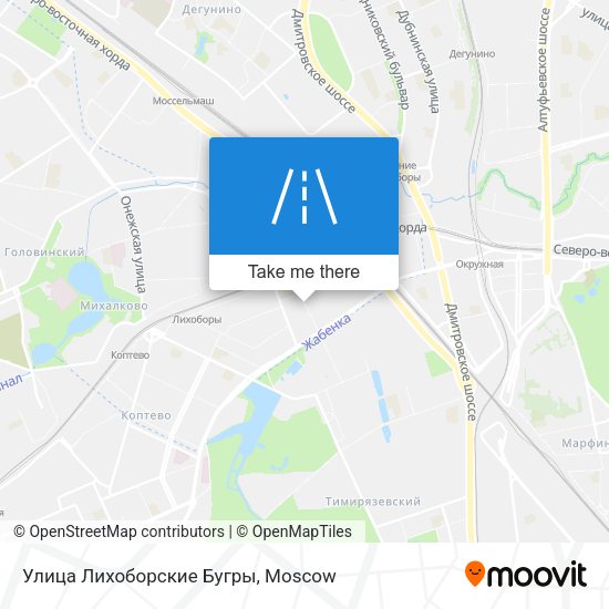 Улица Лихоборские Бугры map
