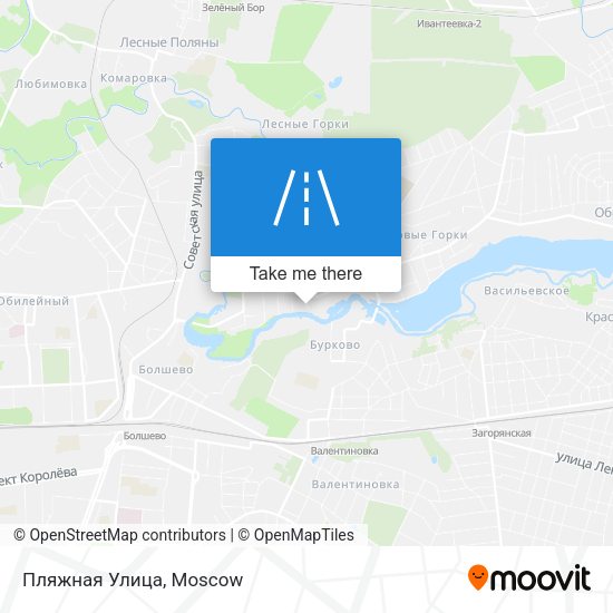 Пляжная Улица map