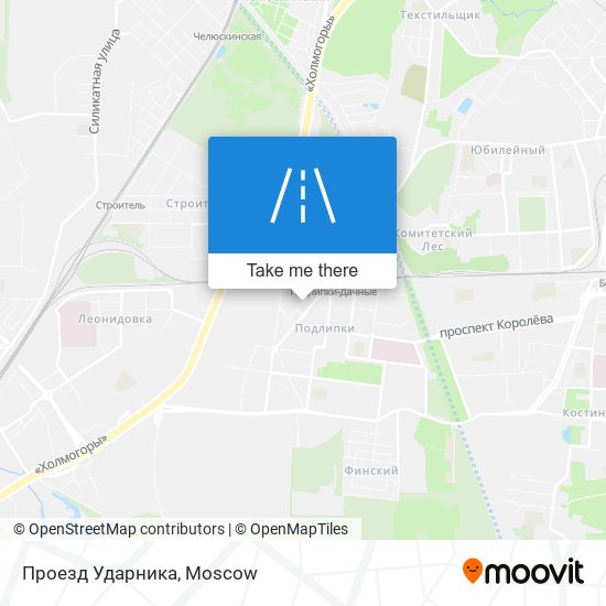 Проезд Ударника map