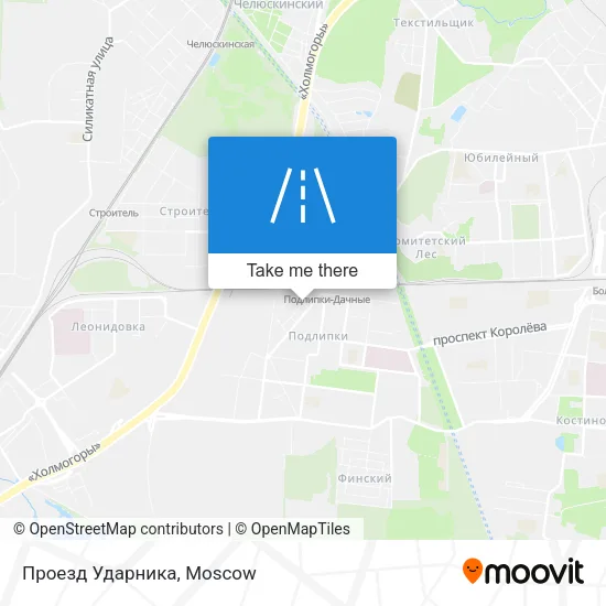 Проезд Ударника map