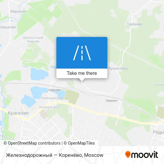 Железнодорожный — Коренёво map