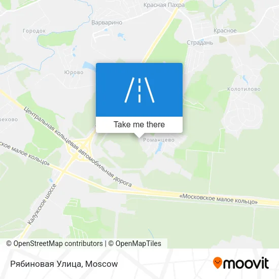 Рябиновая Улица map