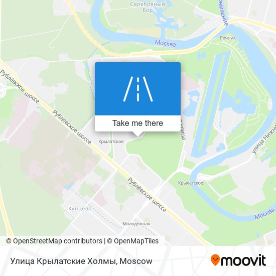 Улица Крылатские Холмы map