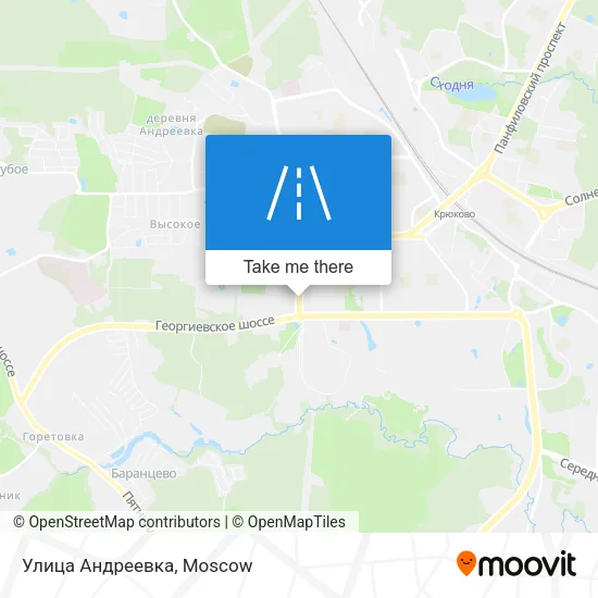 Улица Андреевка map