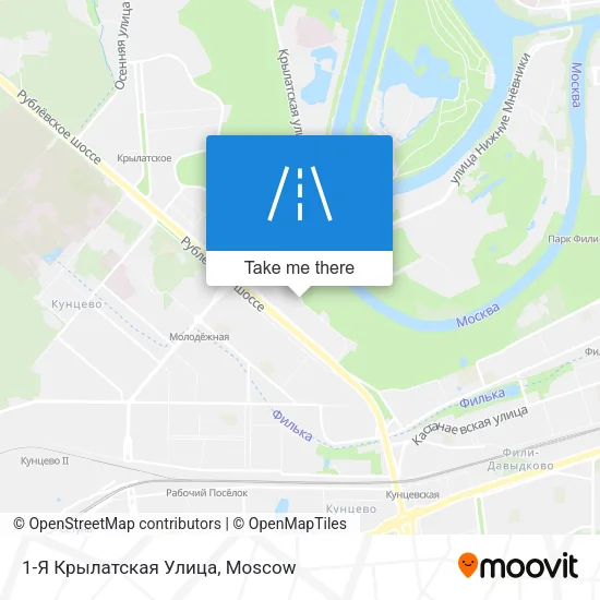 1-Я Крылатская Улица map