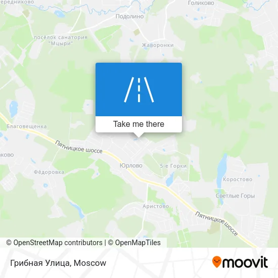 Грибная Улица map