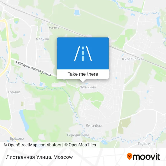 Лиственная Улица map