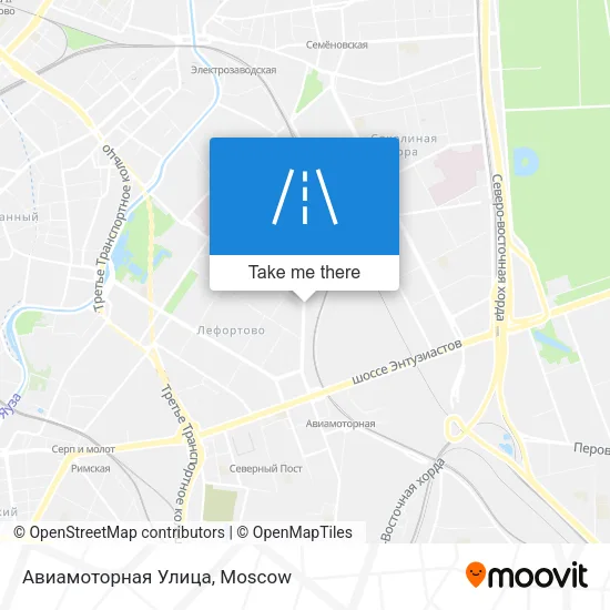 Авиамоторная Улица map