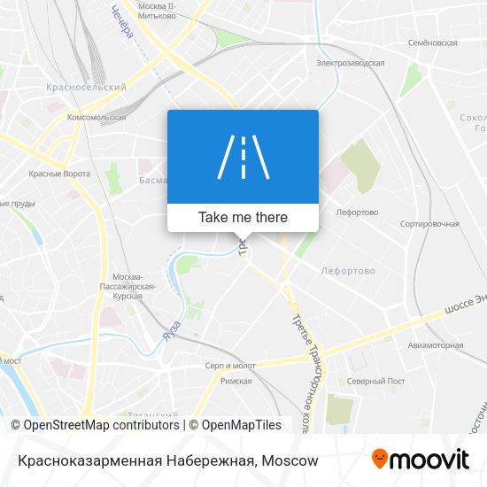 Красноказарменная Набережная map