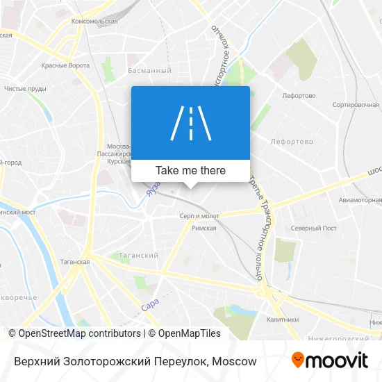 Верхний Золоторожский Переулок map