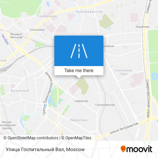 Улица Госпитальный Вал map