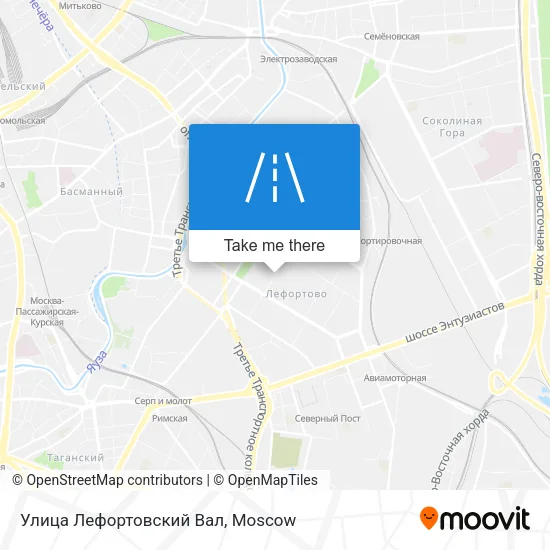 Улица Лефортовский Вал map