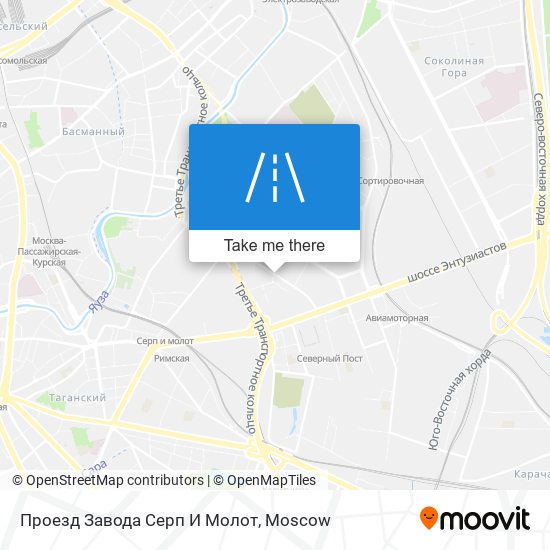 Проезд Завода Серп И Молот map