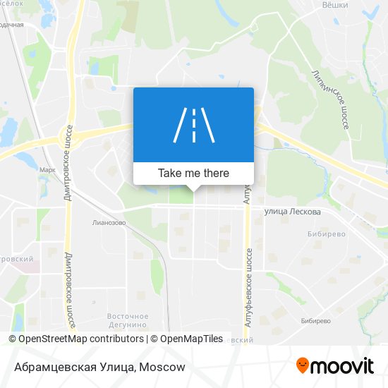 Абрамцевская Улица map
