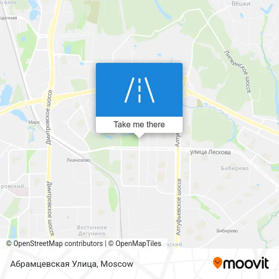 Абрамцевская Улица map