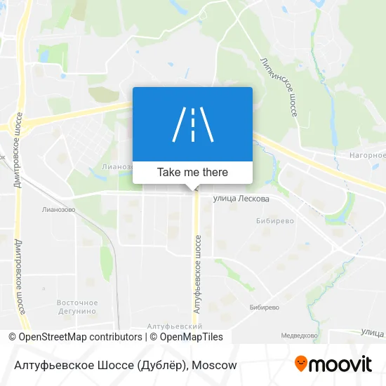 Алтуфьевское Шоссе (Дублёр) map