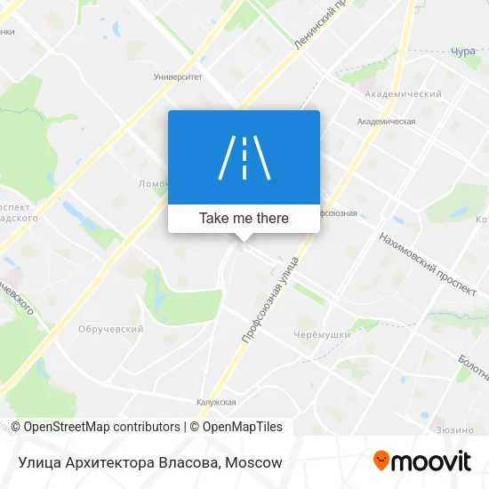 Улица Архитектора Власова map