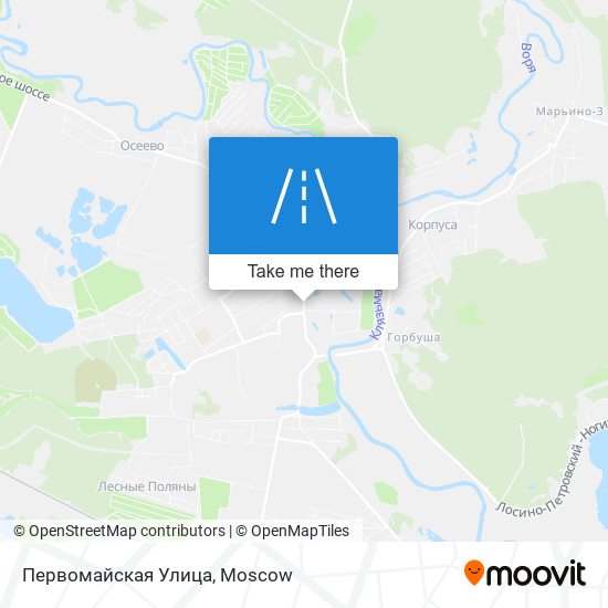 Первомайская Улица map