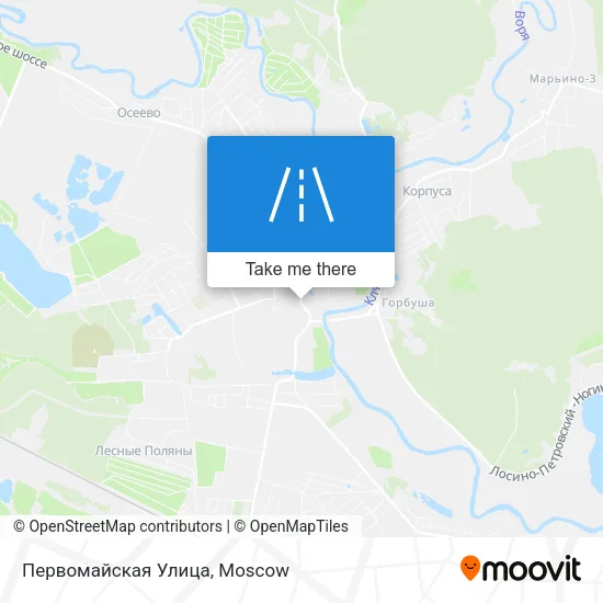 Первомайская Улица map