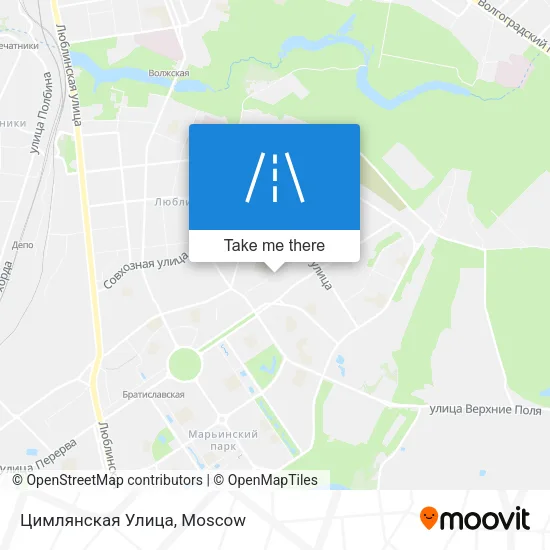 Цимлянская Улица map
