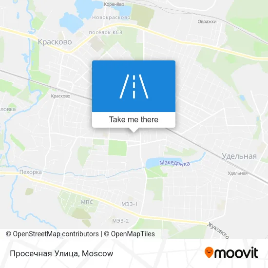 Просечная Улица map