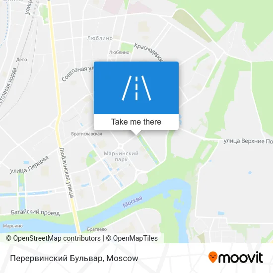 Перервинский Бульвар map