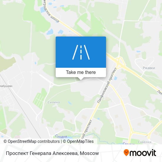 Проспект Генерала Алексеева map